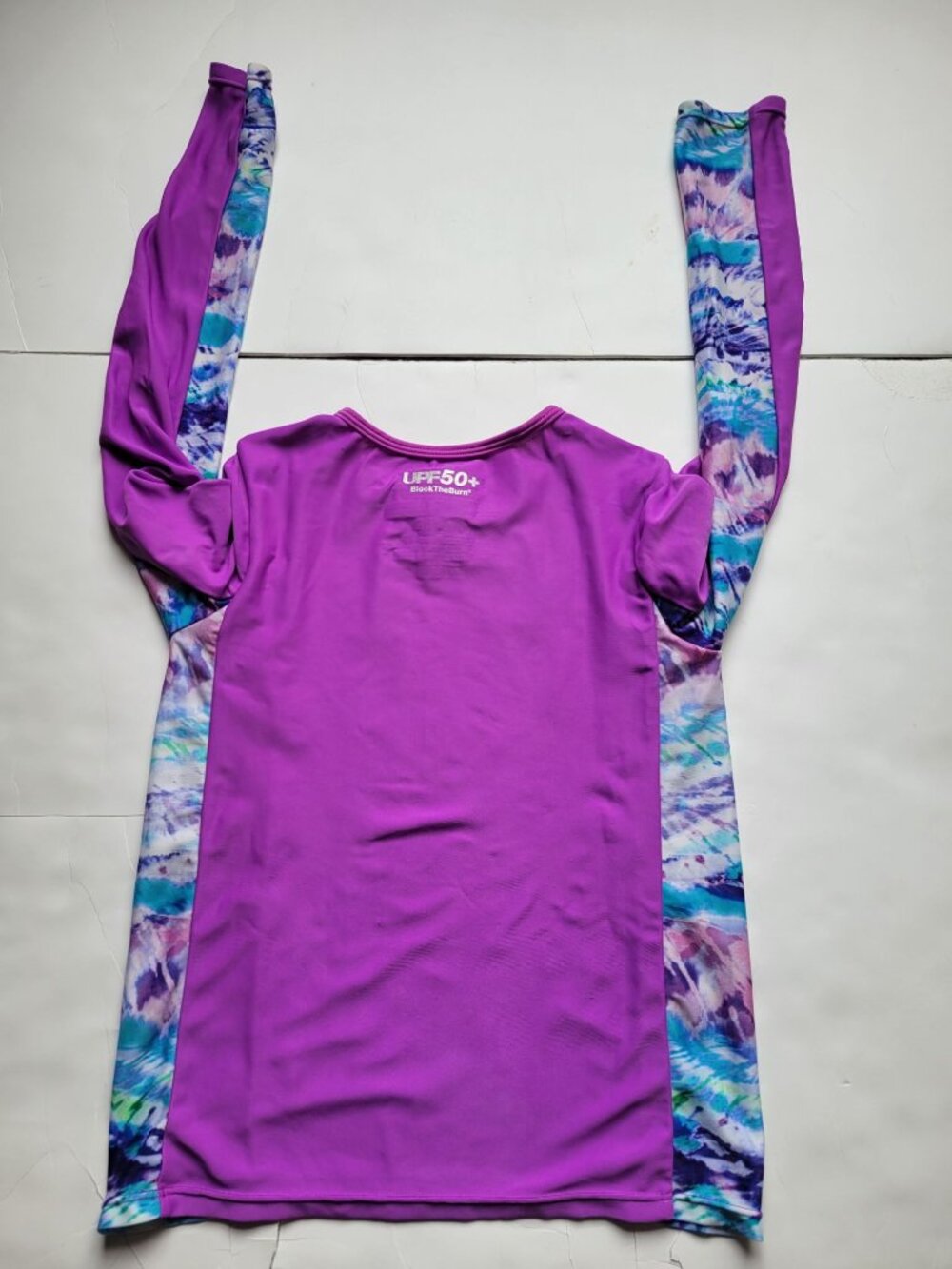 Speedo Long Sleeve Purple Girls Size M UPF 50+ Swim Top Sun Protection Vacation - Picture 6 of 7